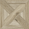 Grover Natural Oak Parquet Woven Wood Effect Floor Tiles - 600 x 600mm