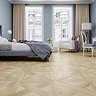 Grover Natural Oak Parquet Woven Wood Effect Floor Tiles - 600 x 600mm