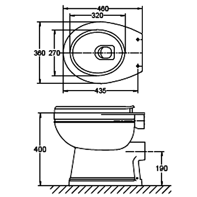 Hadrian Era Ceramic WC Traditional Toilet Pan - 211050 at Victorian  Plumbing UK