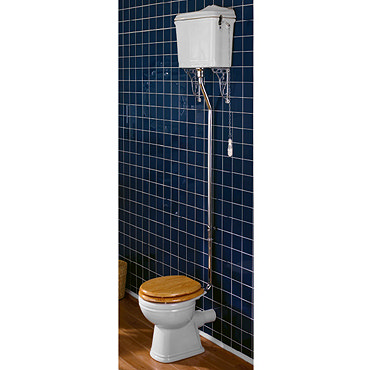 Hadrian Era High Level Traditional WC Ceramic Pan & Cistern Set Profile Large Image