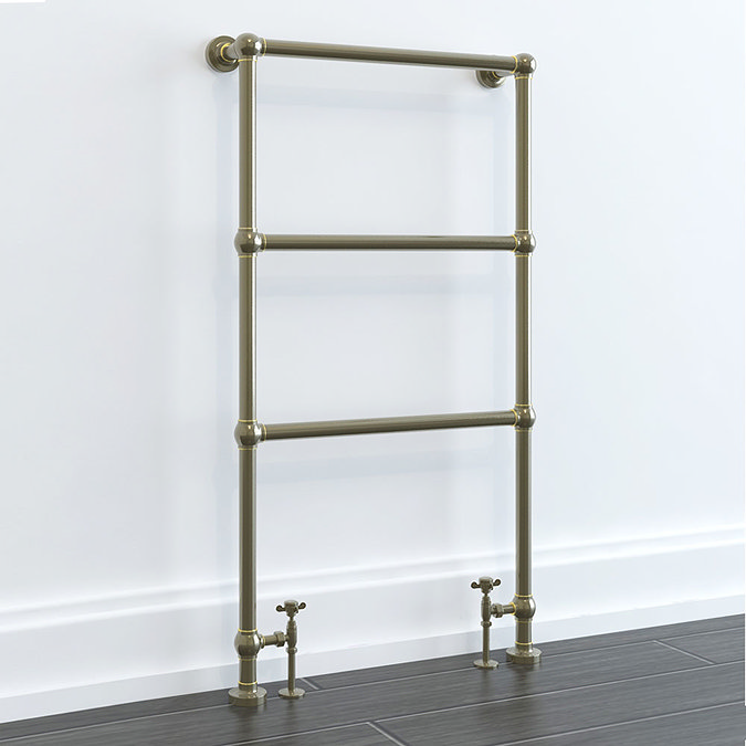Hamilton Antique Bronze Traditional 949 x 598mm Floor Mounted Towel Rail Feature Large Image