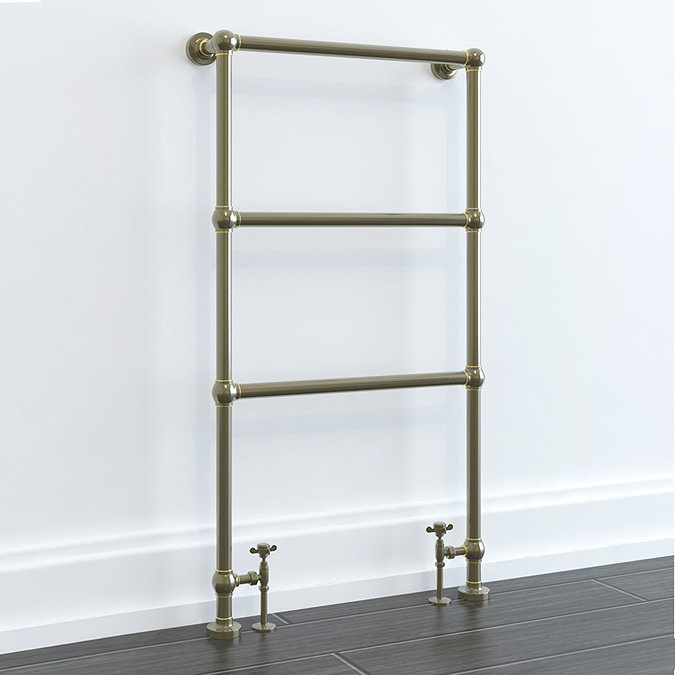 Hamilton Antique Bronze Traditional 949 x 598mm Floor Mounted Towel Rail  Feature Large Image