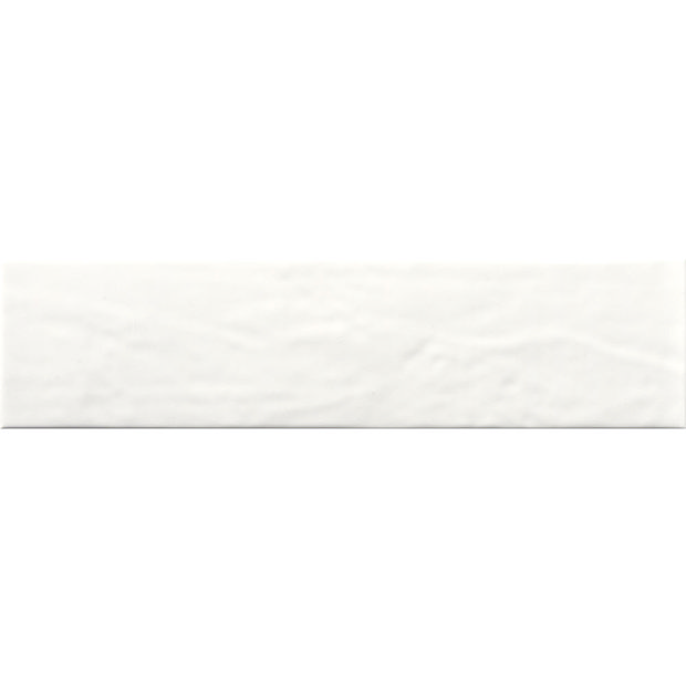 Hamilton Relief Bumpy White Gloss Wall Tiles 100 x 400mm