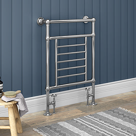 Hampshire Traditional 963 x 673mm Chrome Towel Rail Large Image