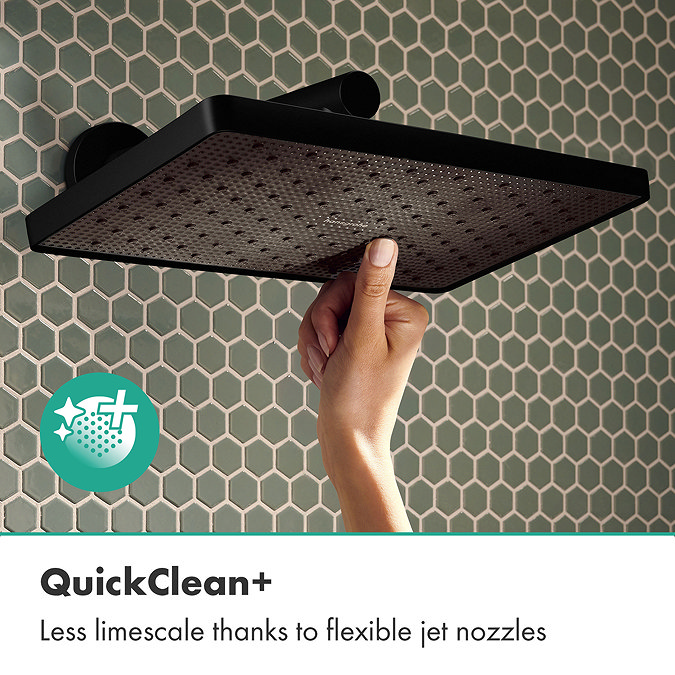 hansgrohe Activera Q EcoSmart+ 6 l/min Overhead Shower Head - Matt Black