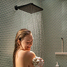 hansgrohe Activera Q EcoSmart+ 6 l/min Overhead Shower Head - Matt Black