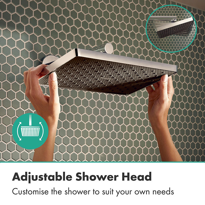 hansgrohe Activera Q EcoSmart 8 l/min Overhead Shower Head - Chrome
