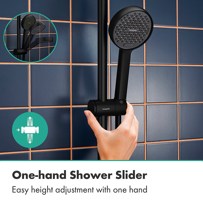 hansgrohe Activera Q EcoSmart Reno Shower Kit - Matt Black