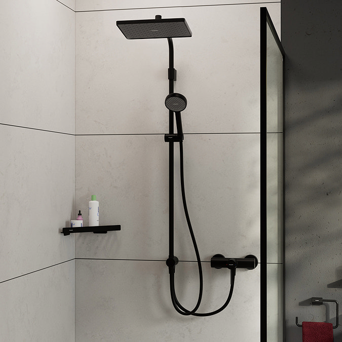 hansgrohe Activera Q EcoSmart Reno Shower Kit - Matt Black
