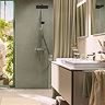 hansgrohe Activera Q Showerpipe 6 l/min EcoSmart+ with Ecostat Fine Thermostatic Shower Mixer - Chrome