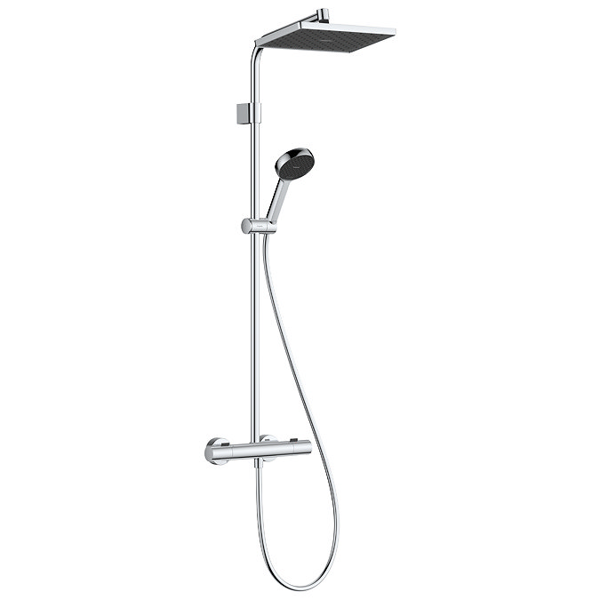 hansgrohe Activera Q Showerpipe 6 l/min EcoSmart+ with Ecostat Fine Thermostatic Shower Mixer - Chrome