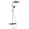 hansgrohe Activera Q Showerpipe 6 l/min EcoSmart+ with ShowerTablet Thermostatic Shower Mixer - Chrome