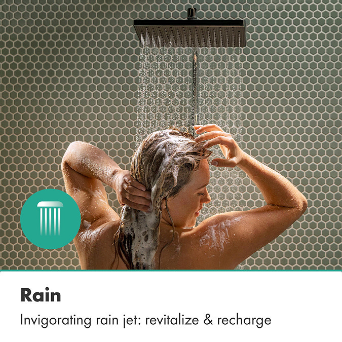 hansgrohe Activera Q Showerpipe 8 l/min EcoSmart with Ecostat Fine Thermostatic Shower Mixer - Chrome