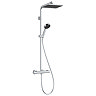 hansgrohe Activera Q Showerpipe 8 l/min EcoSmart with Ecostat Fine Thermostatic Shower Mixer - Chrome