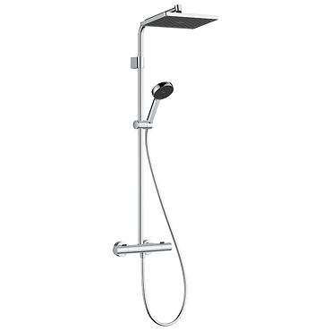 hansgrohe Activera Q Showerpipe 8 l/min EcoSmart with Ecostat Fine Thermostatic Shower Mixer - Chrome