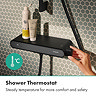 hansgrohe Activera Q Showerpipe 8 l/min EcoSmart with ShowerTablet Thermostatic Shower Mixer - Matt Black