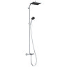 hansgrohe Activera Q Showerpipe EcoSmart with Ecostat Fine Thermostatic Bath Shower Mixer - Chrome