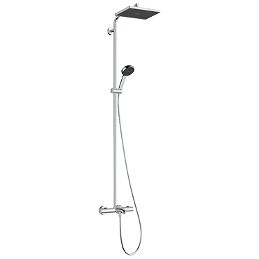 hansgrohe Activera Q Showerpipe EcoSmart with Ecostat Fine Thermostatic Bath Shower Mixer - Chrome