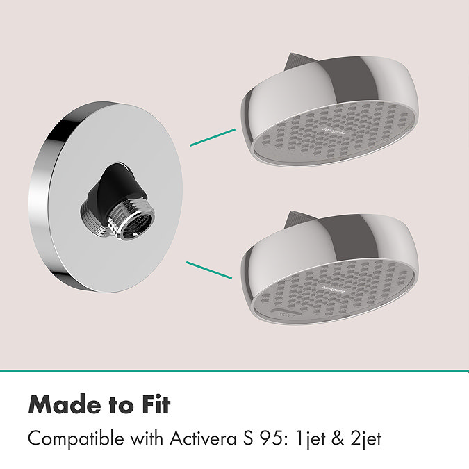 hansgrohe Activera Wall Connector for Overhead Shower 95 - Chrome