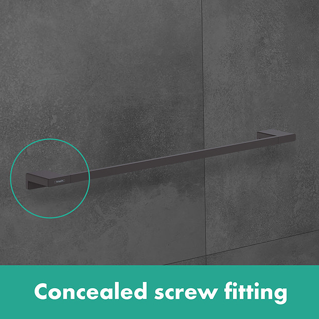 hansgrohe AddStoris Matt Black Single Towel Rail