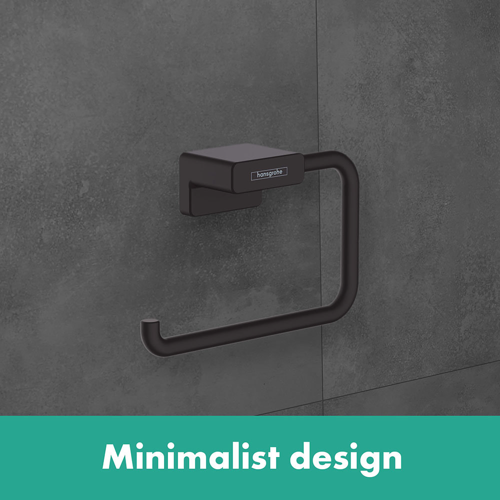 hansgrohe AddStoris Matt Black Toilet Roll Holder