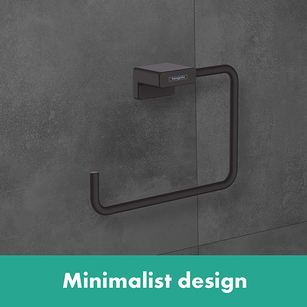 hansgrohe AddStoris Matt Black Towel Ring