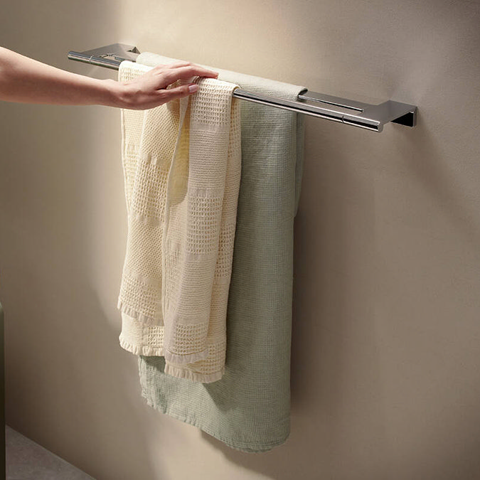 hansgrohe AddStoris S Chrome Double Towel Rail