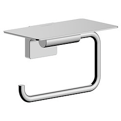 hansgrohe AddStoris S Chrome Toilet Roll Holder with Shelf