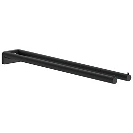 hansgrohe AddStoris S Matt Black Double Towel Bar