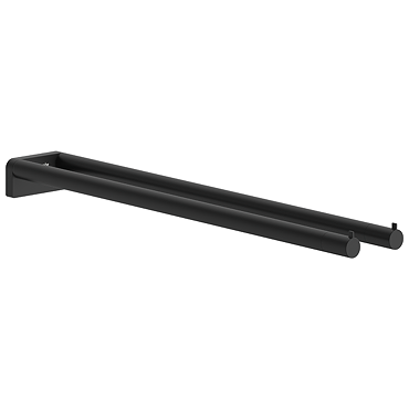 hansgrohe AddStoris S Matt Black Double Towel Bar