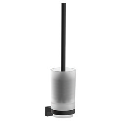 hansgrohe AddStoris S Matt Black Toilet Brush with Holder