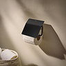 hansgrohe AddStoris S Matt Black Toilet Roll Holder with Cover