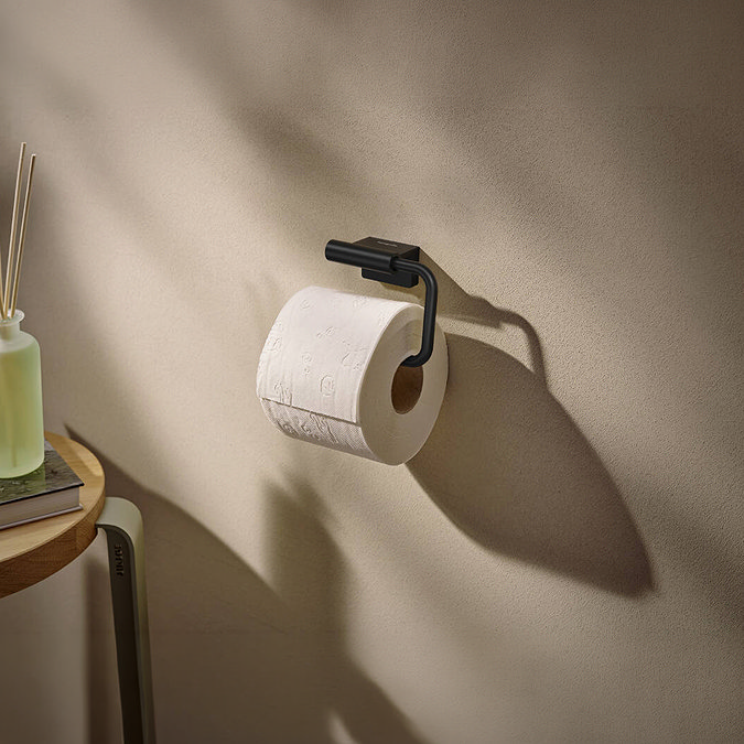 hansgrohe AddStoris S Matt Black Toilet Roll Holder