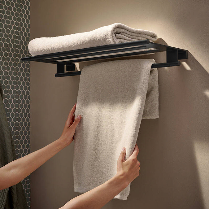 hansgrohe AddStoris S Matt Black Towel Rack