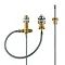 hansgrohe Basic Set for 3-Hole Single Lever Deck Mounted Bath Mixers - 13439180 Large Image