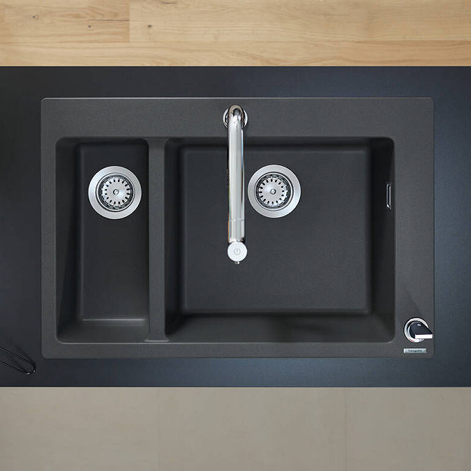 hansgrohe C51-F635-09 1.5 Bowl Kitchen Sink & Tap Bundle - 43220000 Profile Large Image