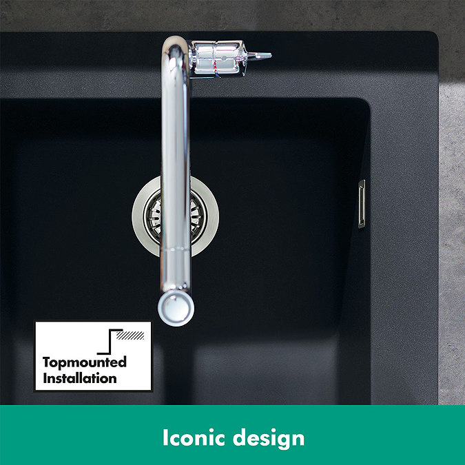 hansgrohe C51-F635-09 1.5 Bowl Kitchen Sink & Tap Bundle - 43220000 Standard Large Image