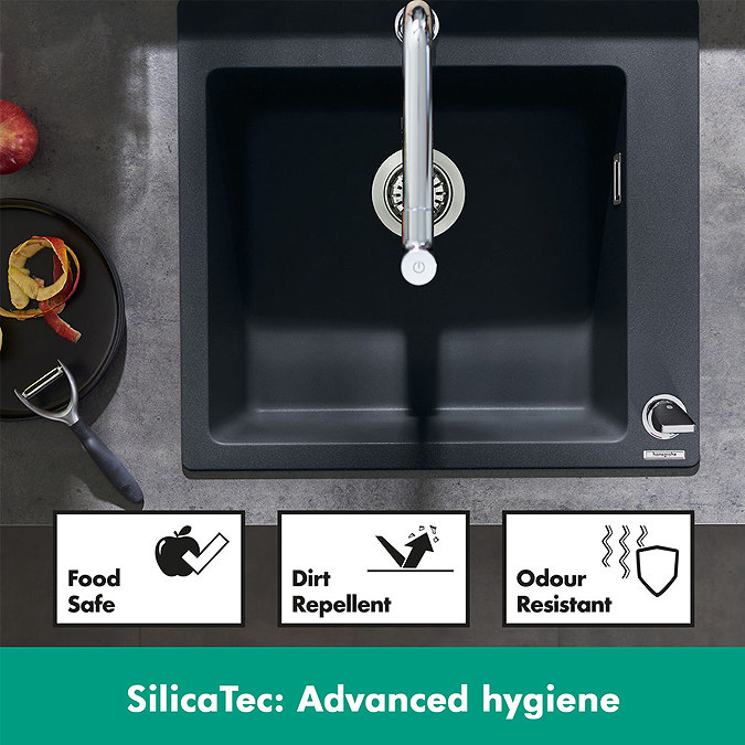 hansgrohe C51-F635-09 1.5 Bowl Kitchen Sink & Tap Bundle - 43220000 additional Large Image