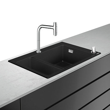 hansgrohe C51-F635-09 1.5 Bowl Kitchen Sink & Tap Bundle - 43220000  Profile Large Image