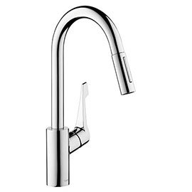 Hansgrohe Cento XL Single Lever Kitchen Mixer with Pull Out Spray - 14803000 Medium Image