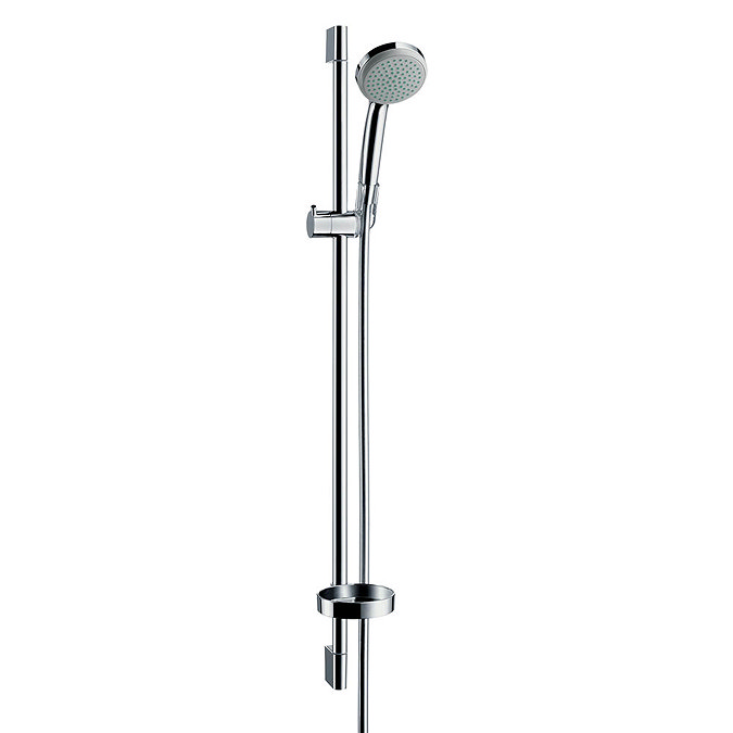 Hansgrohe Croma 1 Spray 90cm Shower Slider Rail Kit with Soap Dish - 27724000 Large Image