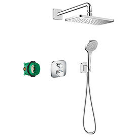 hansgrohe Croma E Complete Shower Set with Wall Mounted Shower Handset - 27953000 Medium Image