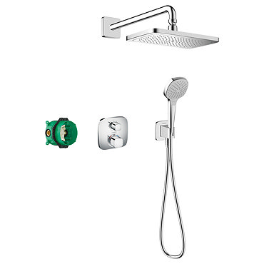 hansgrohe Croma E Complete Shower Set with Wall Mounted Shower Handset - 27953000  Profile Large Image