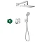 hansgrohe Croma E Complete Shower Set with Wall Mounted Shower Handset - 27953000 Large Image