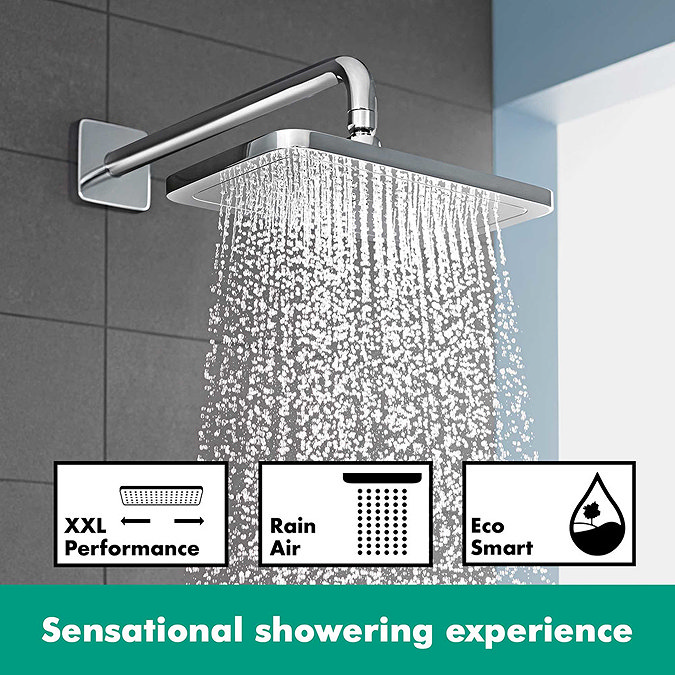 hansgrohe Croma E EcoSmart 280 1 Spray Shower Head - 26258000 Profile Large Image