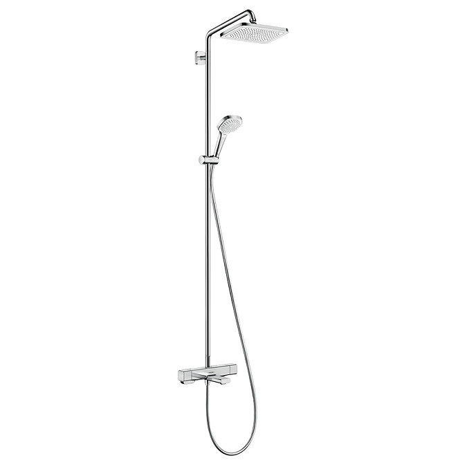 hansgrohe Croma E Showerpipe 280 Thermostatic Bath Shower Mixer - 27687000 Large Image
