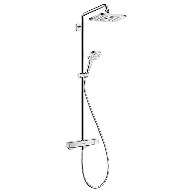hansgrohe Croma E Showerpipe 280 Thermostatic Shower Mixer - 27630000 Large Image