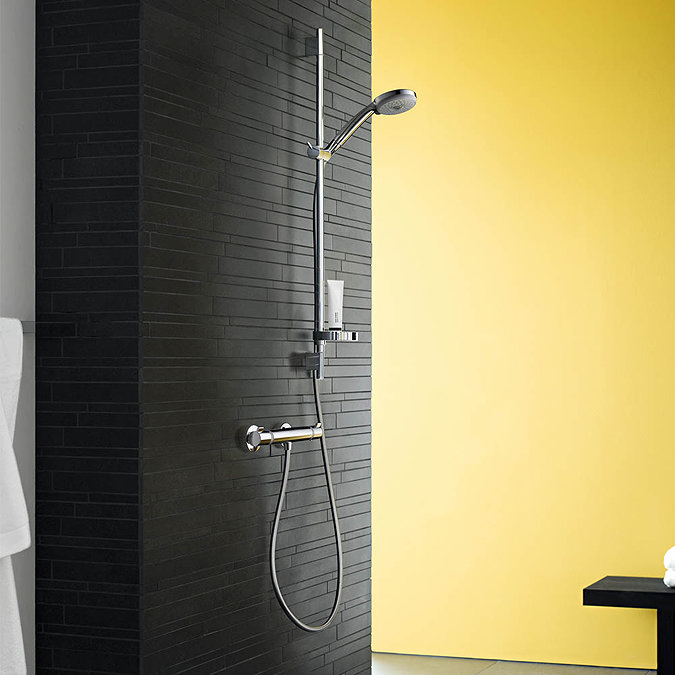 hansgrohe Croma Multi 3 Spray 65cm Shower Slider Rail Kit with Soap Dish - 27775000 In Bathroom Large Image
