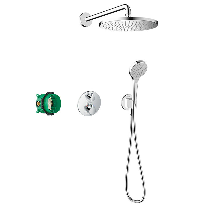 hansgrohe Croma S Complete Shower Set with Wall Mounted Shower Handset - 27954000 Large Image