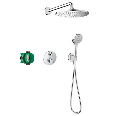 hansgrohe Croma S Complete Shower Set with Wall Mounted Shower Handset - 27954000  Profile Large Image